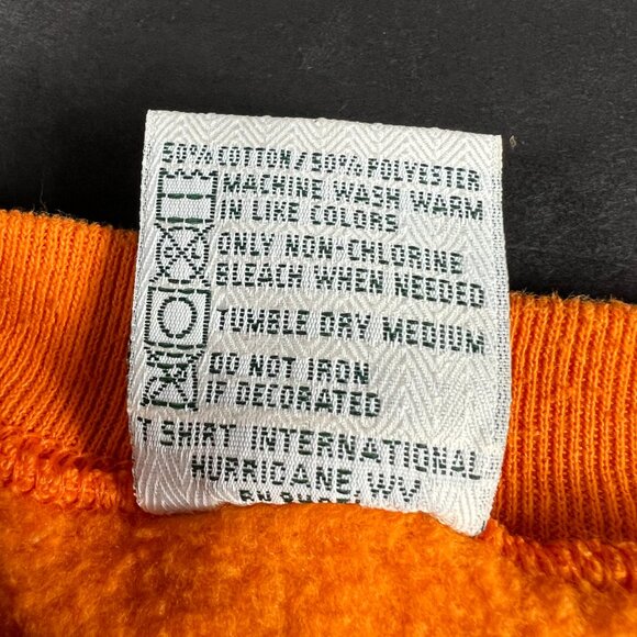 VTG 90s Tennessee Volunteers Sweatshirt Large Orange Faded Embroidered Crewneck - Picture 11 of 16
